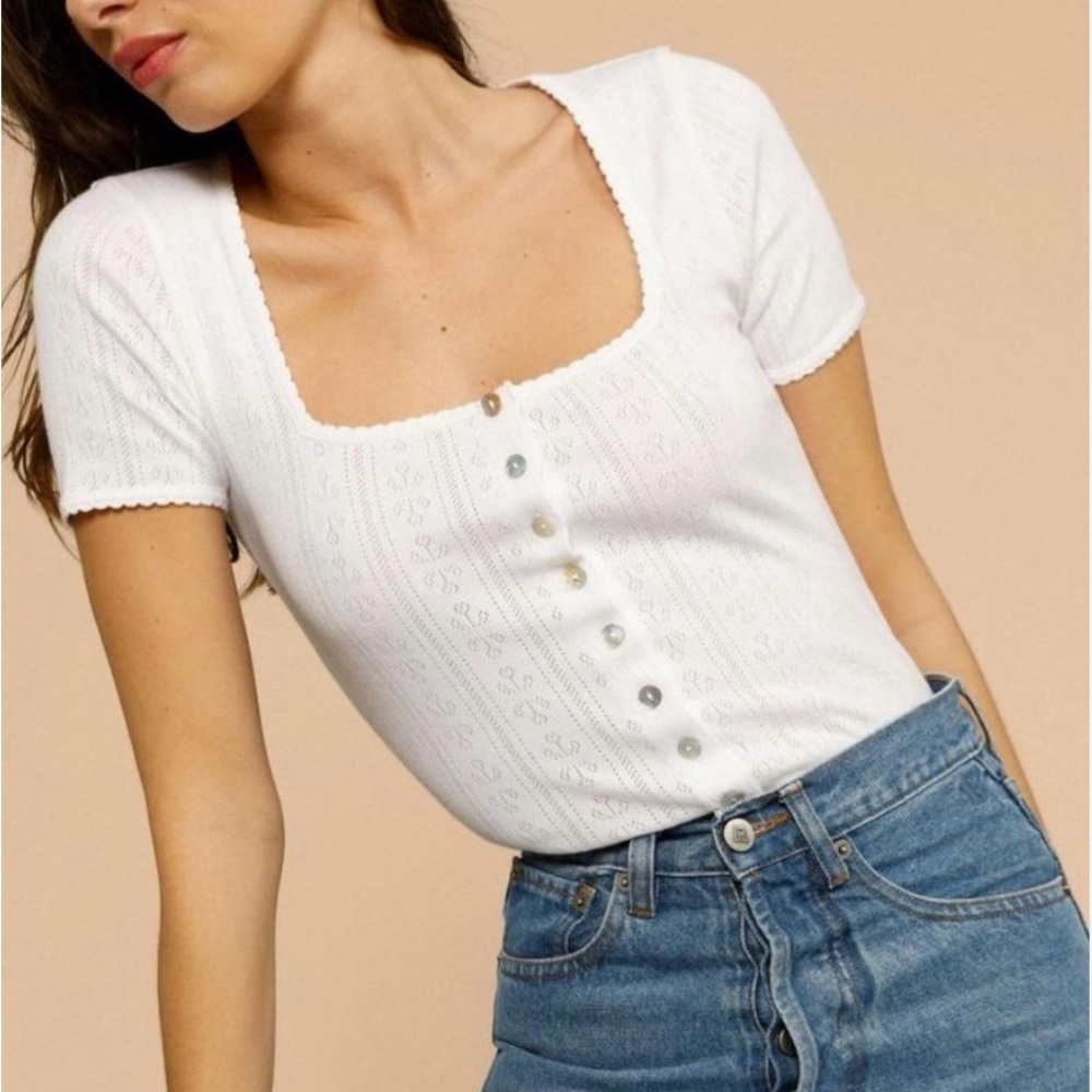 Rouje White Eugenie Tee